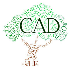 Image showing Cad Currency Indicates Forex Trading And Currencies