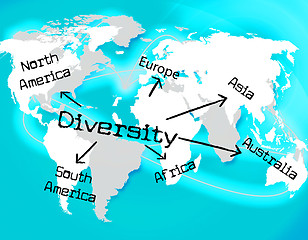 Image showing World Diversity Indicates Mixed Bag And Earth