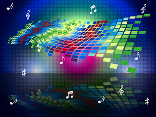 Image showing Squares Copyspace Shows Sound Track And Abstract