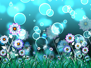 Image showing Flowers Background Means Growth And Beautiful Garden\r