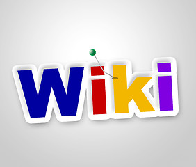 Image showing Wiki Sign Shows World Wide Web And Advisor