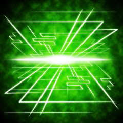 Image showing Green Brightness Background Shows Radiance And Lines\r