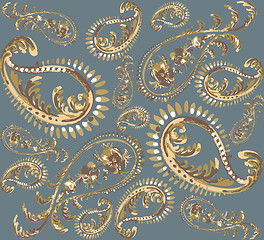 Image showing    Seamless background from a paisley ornament, fashionable mode