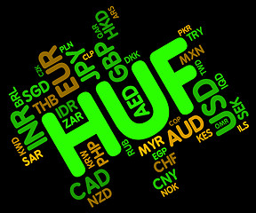 Image showing Huf Currency Indicates Exchange Rate And Coinage