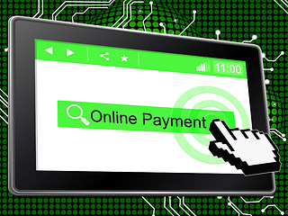 Image showing Online Payment Means World Wide Web And Paying