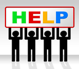 Image showing Help Support Represents Information Helps And Solution