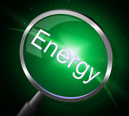 Image showing Energy Magnifier Indicates Power Source And Electricity