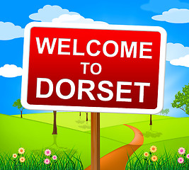 Image showing Welcome To Dorset Shows United Kingdom And Outdoor