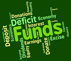 Image showing Funds Word Means Shares Words And Finance