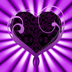 Image showing Background Heart Shows Valentines Day And Abstract