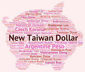 Image showing New Taiwan Dollar Means Exchange Rate And Banknotes