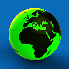 Image showing Europe Africa Globe Shows World Countries And Globally