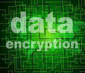 Image showing Data Encryption Indicates Protected Password And Cipher