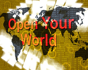 Image showing Do It Now Means Open Your World And Inspire