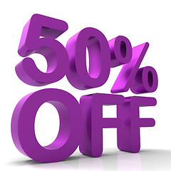 Image showing Fifty Percent Off Indicates Closeout Save And Clearance