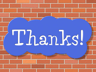 Image showing Sign Thanks Means Thankful You And Appreciate
