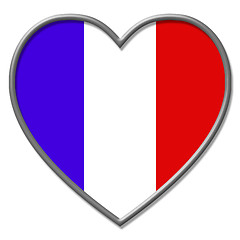 Image showing France Heart Means Valentines Day And Euro