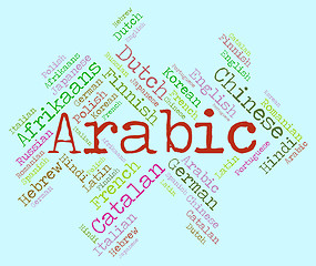 Image showing Arabic Language Means Speech Dialect And Lingo