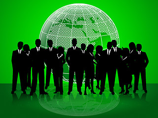 Image showing Business People Indicates Corporate Office And Together