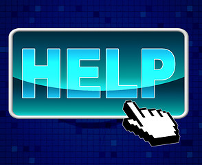 Image showing Help Button Means World Wide Web And Advice