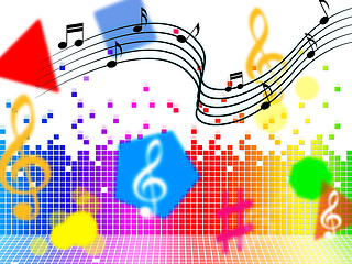 Image showing Music Background Shows Piece Melody Or Tune\r