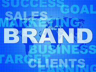 Image showing Brand Words Shows Company Identity And Business