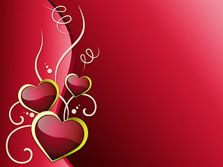 Image showing Hearts Background Means Romanticism  Passion And Love \r