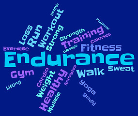 Image showing Endurance Word Means Getting Fit And Enduring