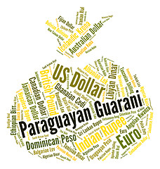 Image showing Paraguayan Guarani Indicates Foreign Exchange And Coin