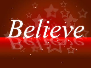 Image showing Belief Shows Believe In Yourself And Hope