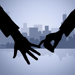 Image showing Holding Hands Represents Find Love And Affection