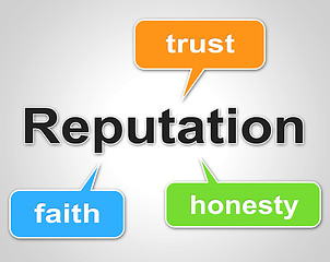 Image showing Reputation Words Shows Believe In And Faith