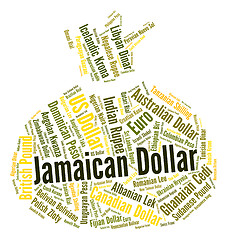 Image showing Jamaican Dollar Shows Foreign Exchange And Dollars