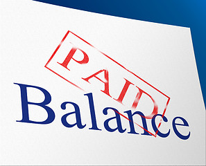 Image showing Balance Paid Indicates Confirmation Bills And Equality