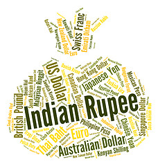 Image showing Indian Rupee Shows Currency Exchange And Currencies