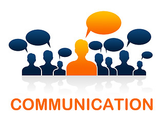 Image showing Communication Team Represents Group Communicate And Conversation