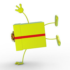 Image showing Celebrate Giftbox Means Surprise Celebrations And Presents