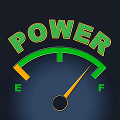 Image showing Power Gauge Means Meter Might And Display