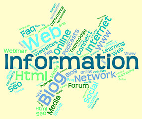 Image showing Information Word Indicates Knowledge Help And Wordcloud