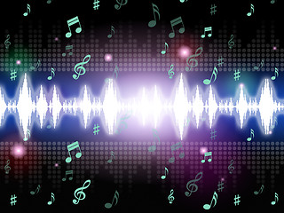 Image showing Soundwaves Background Mean Music Singing And Melodies\r