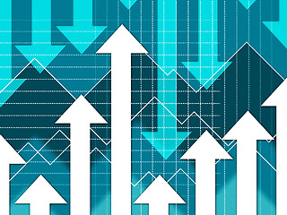 Image showing Arrows Spikes Background Means Graph Visual And Information\r