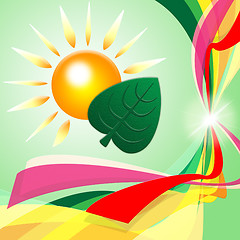 Image showing Eco Sun Indicates Earth Day And Eco-Friendly