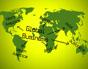 Image showing Global Business Indicates Globe Planet And Corporation