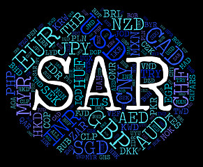 Image showing Sar Currency Represents Saudi Arabian Riyals And Coinage