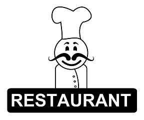 Image showing Restaurant Chef Indicates Cooking In Kitchen And Chefs