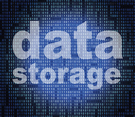 Image showing Data Storage Means Hard Drive And Bytes