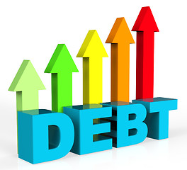 Image showing Increase Debt Indicates Financial Obligation And Debts