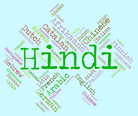 Image showing Hindi Language Shows Vocabulary Word And Communication