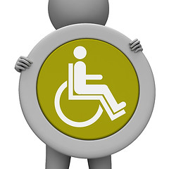 Image showing Sign Wheelchair Means Hospital Handicap And Advertisement