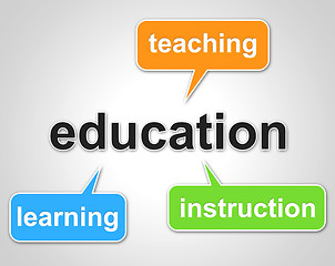 Image showing Education Words Represents Learning Tutoring And Schooling